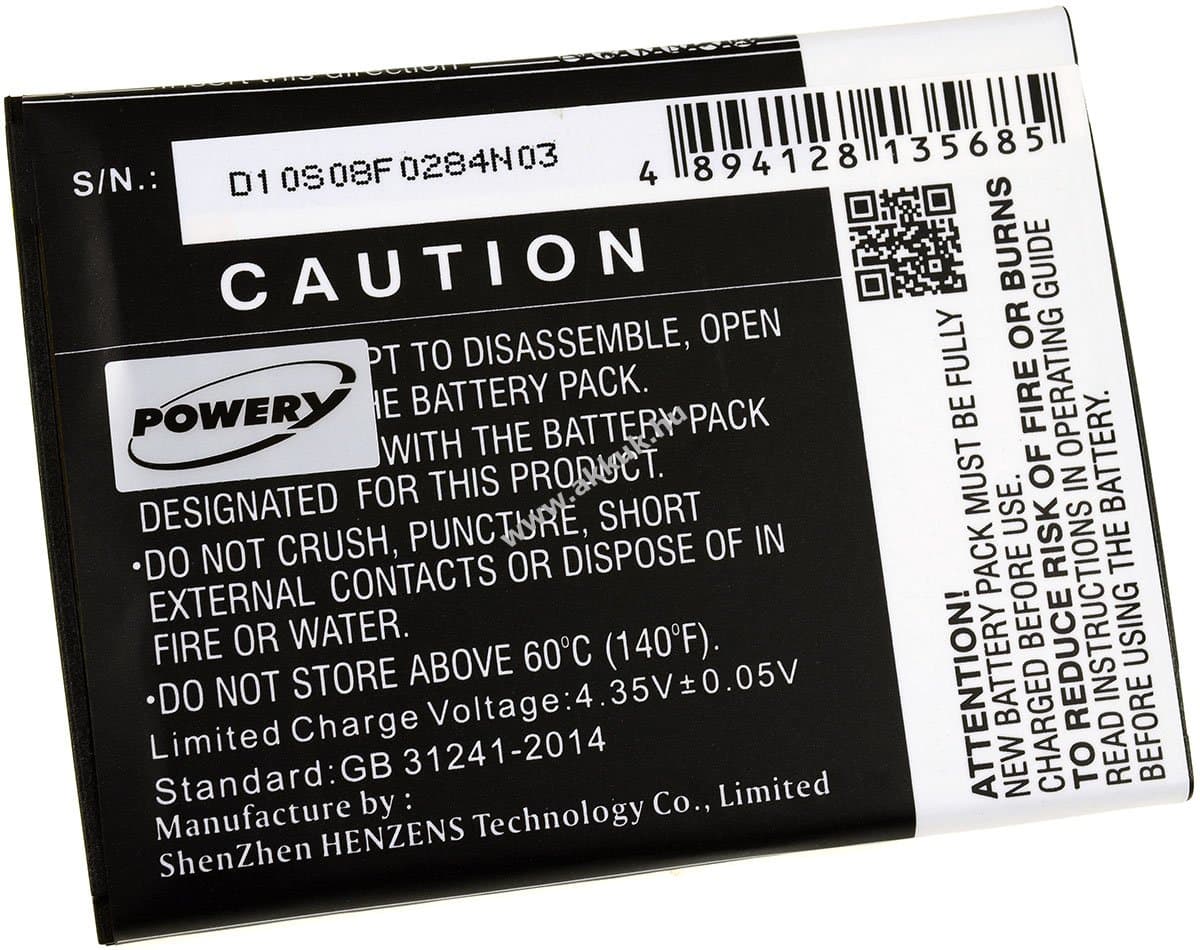 Helyettesítő akku Wiko típus S104-N77000-012 3000mAh Li-Polymer