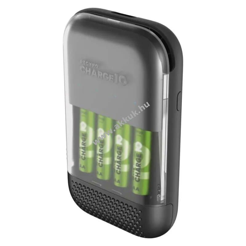 GP Charge 10 S491 AA/AAA akkutöltő + 4db Recyko charge 10 AA ceruza akku 1700mAh