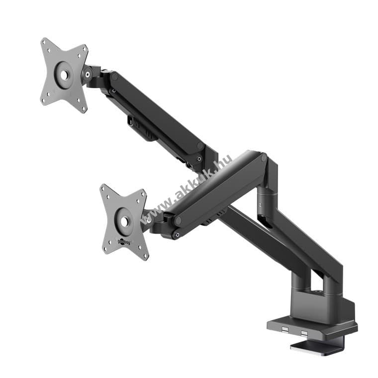 Goobay Pro gázrugós dupla monitorkar 17-32col (43-81cm) max.9kg VESA 75x75/100x100