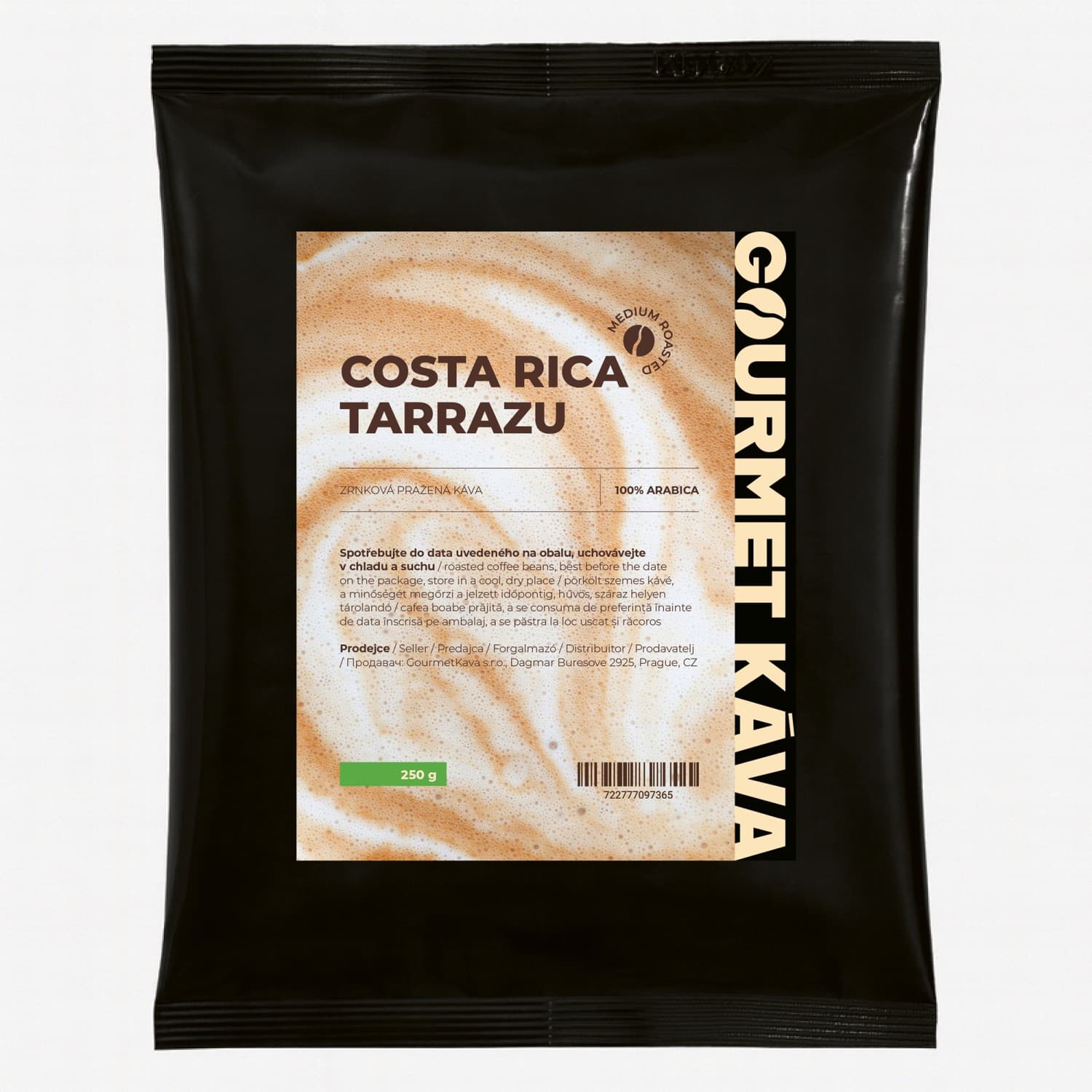 Costa Rica Tarrazu, KÖZEPES PÖRKÖLT, szemes arabica kávé: Nem, köszönöm. 250g