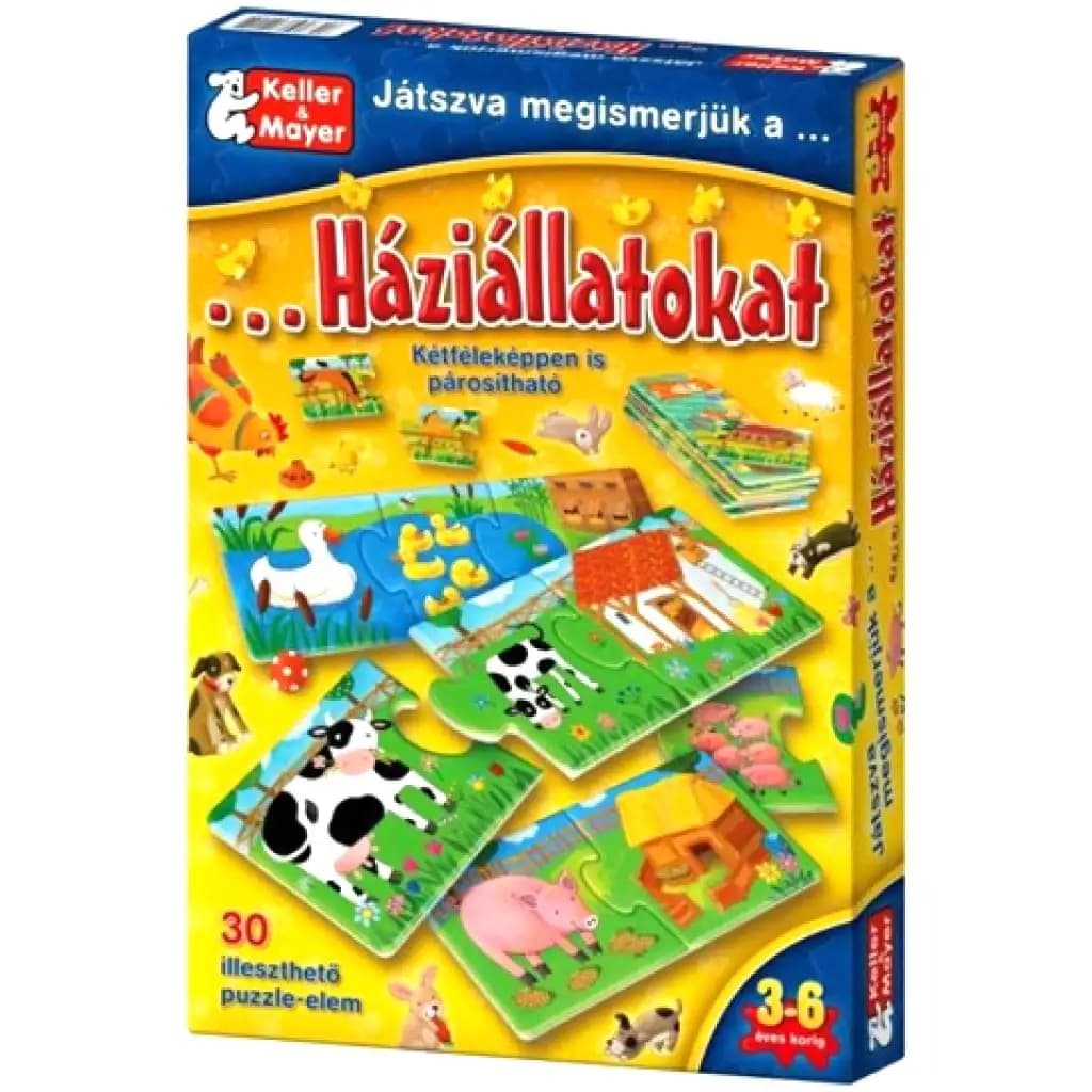 Játszva megismerjük a háziállatokat társasjáték