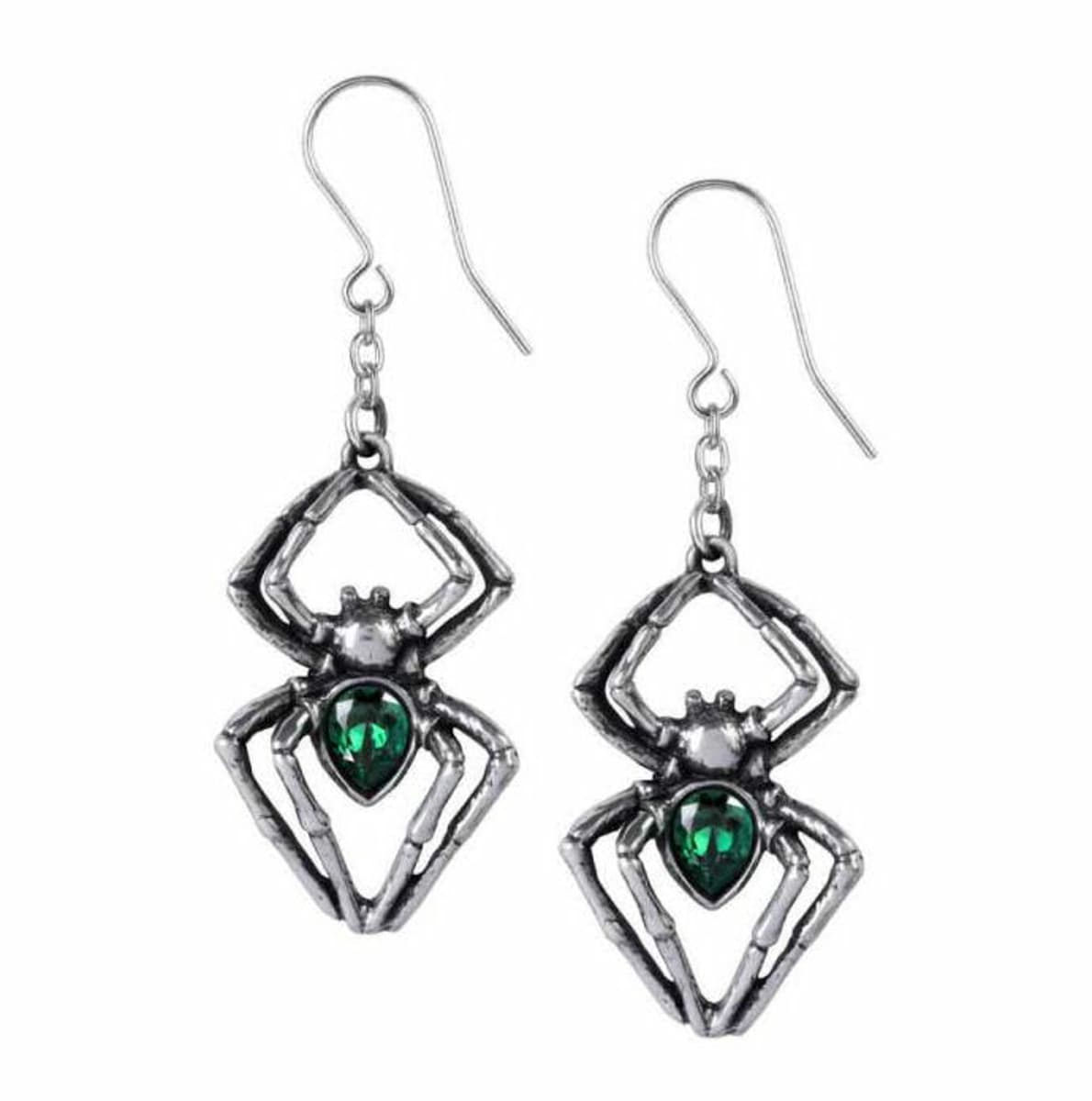 ALCHEMY GOTHIC fülbevaló - Emerald Venom