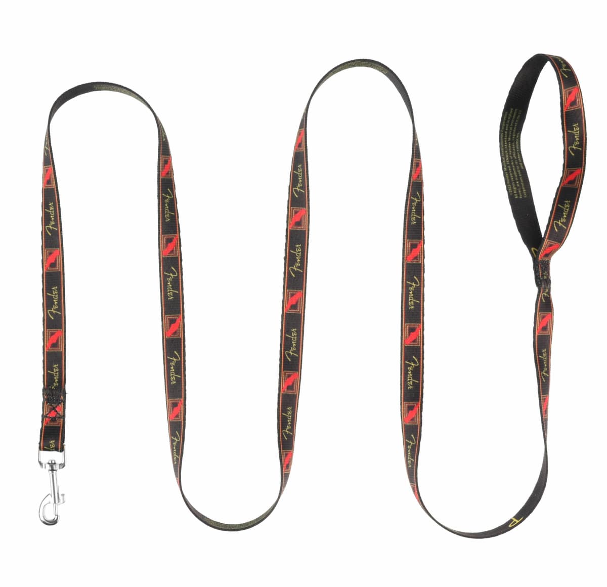 Kutya póráz PERRIS LEATHERS - Fender - Fekete Piros Sárga S