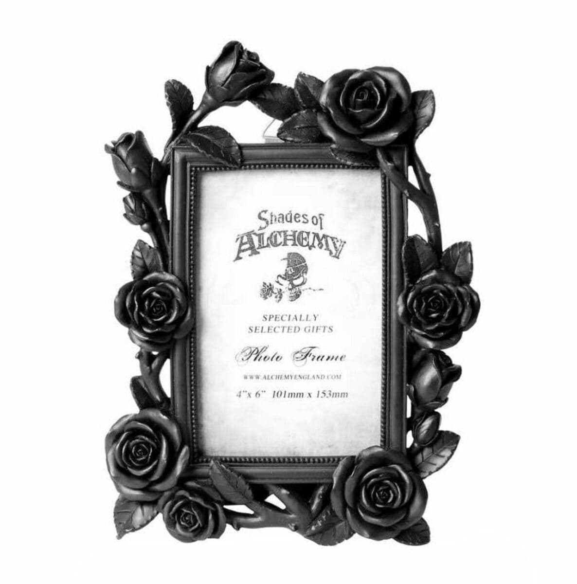 dekoráció (fényképkeret) ALCHEMY GOTHIC - Rose & Vine - Black