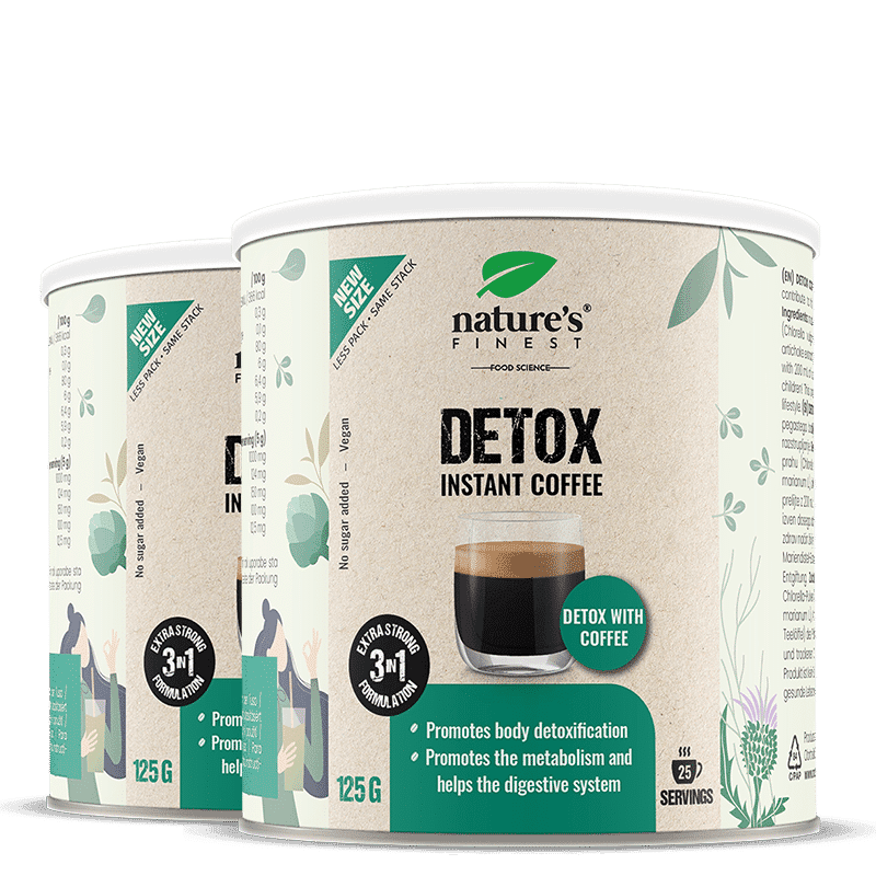 Nature's Finest Detox Coffee | chlorella + máriatövis + articsóka detox keverék | Arabica kávé máj- és emésztéstámogatáshoz