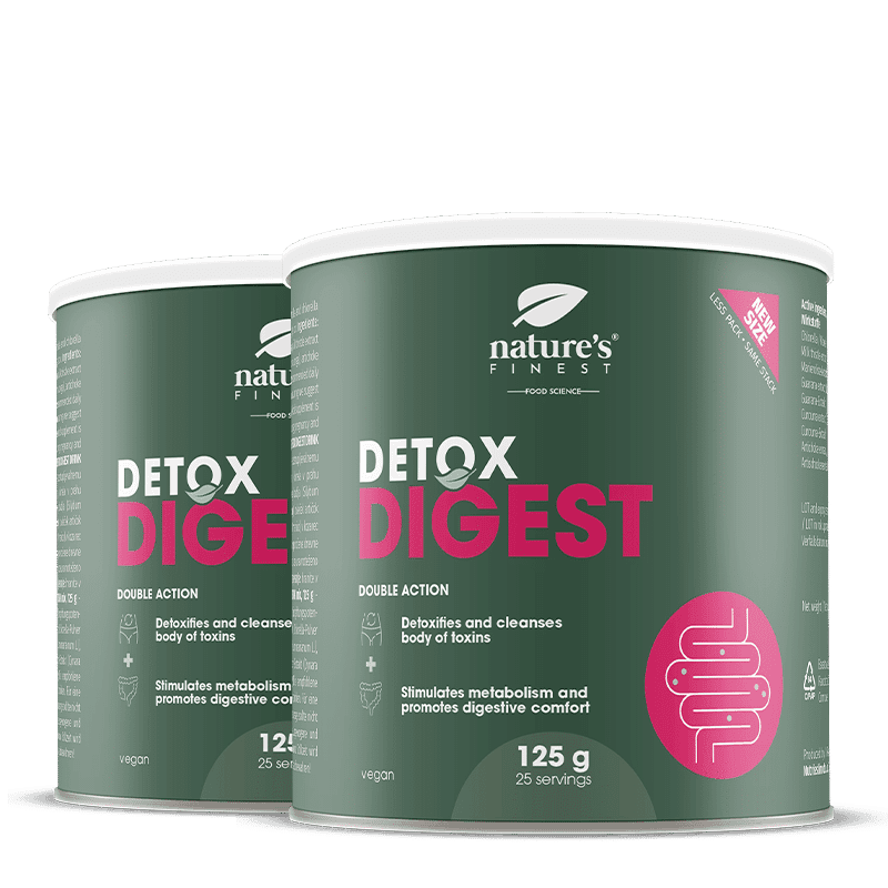 Nature's Finest Detox Digest | emésztés és máj detox támogatás | chlorella, máriatövis, articsóka + kurkuma a könnyedebb közérzetért