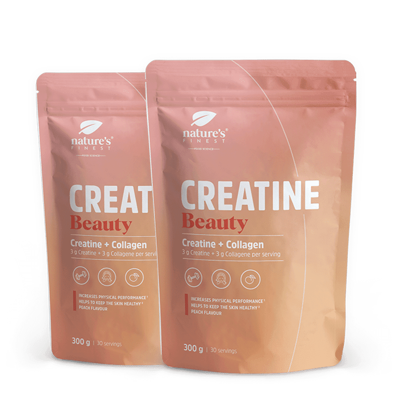 Nature's Finest Beauty Creatine Pack | sportteljesítmény és bőregészség támogatása | kreatin, kollagén, C-vitamin