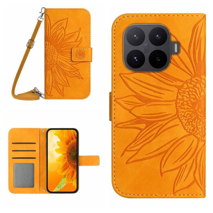 ART SUNFLOWER Pénztárca tok zsinórral Xiaomi 17T Pro sárga