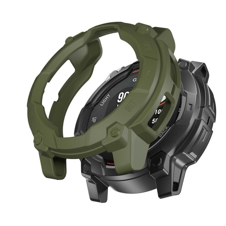 TPU HALF COVER Fedél a Garmin Instinct 3 Solar 50mm zöld