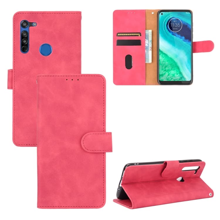 SKIN FLIP Pénztárca tok Motorola Moto G8 készülékhez, rózsaszín