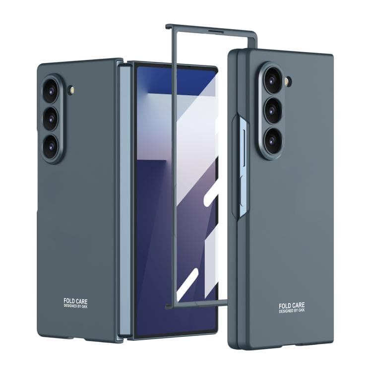 GKK Műanyag tok üveggel a külső kijelzőhöz Samsung Galaxy Z Fold7 5G zöld
