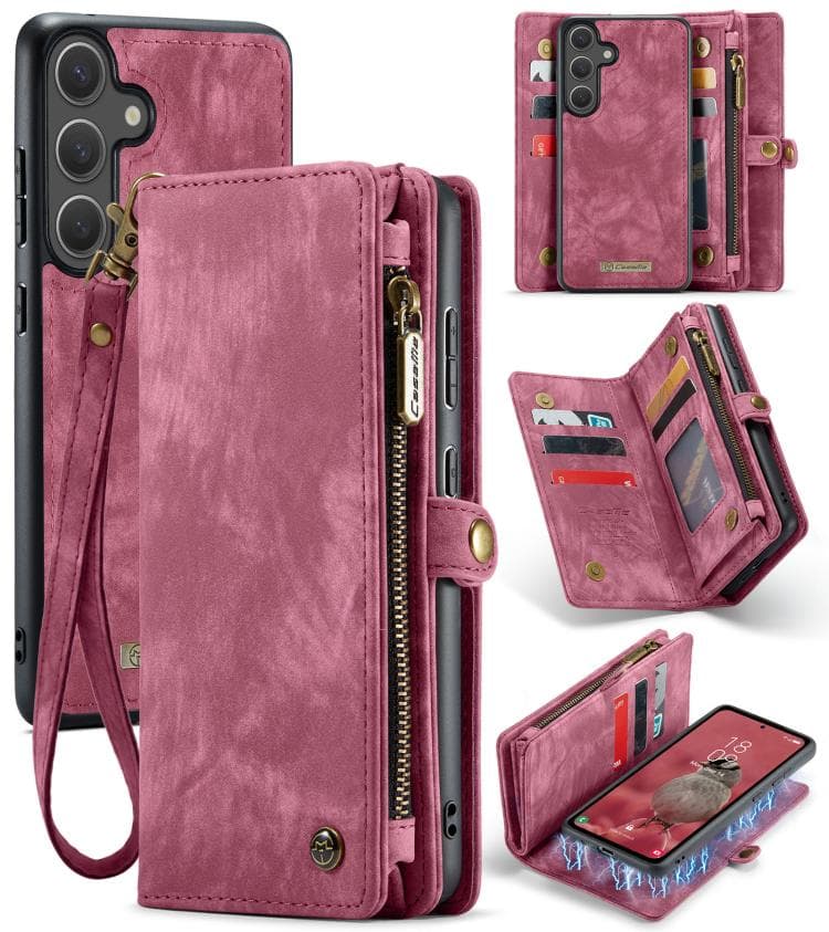 WALLET 2 az 1-ben pénztárcás védőtok Samsung Galaxy S26 5G, piros