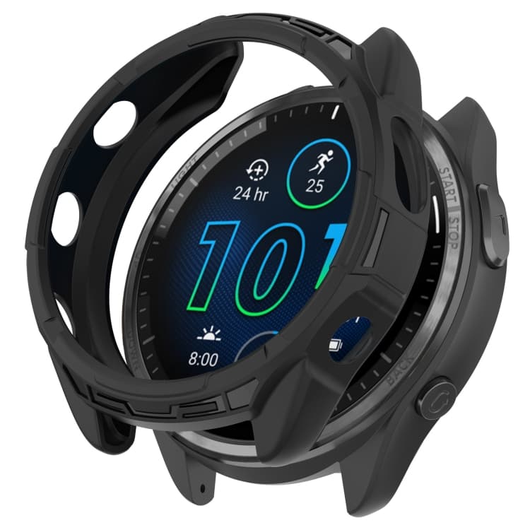 TPU HALF COVER Fekete védőtok Garmin Forerunner 965-höz