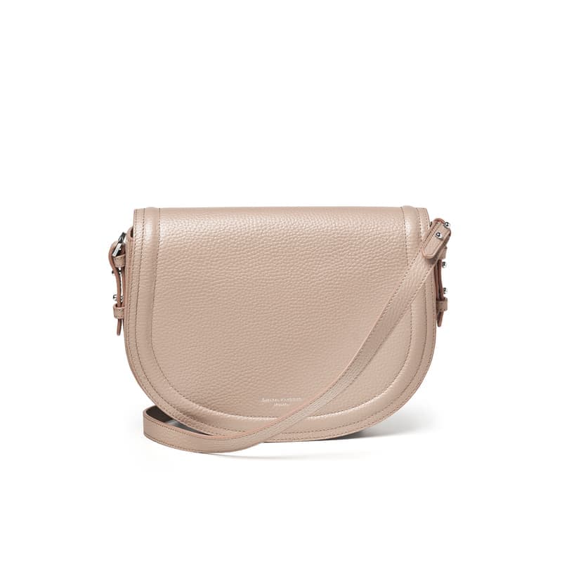 Aspinal of London Stella Satchel Crossbody in Soft Taupe Pebble