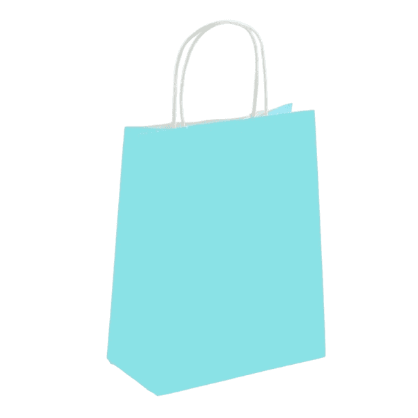 50 db Kraft dárkosztó táska 15 x 21 cm fogantyúval Színes papírtáskák ajándékokhoz termékcsomagolás tartós ökológiai papírtáskák