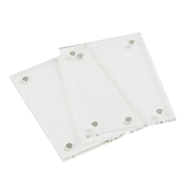 Akril mágneses képkeret 7x10,5 cm átlátszó képkeret asztali állvány lakberendezési tárgy 3 mm-es átlátszó akrilból