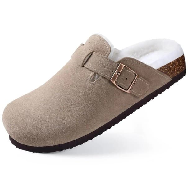 Arch Support Velúr parafa házicipő puha szőrme bélés meleg anatómiai házicipő női férfi férfi téli házicipő bézs 36
