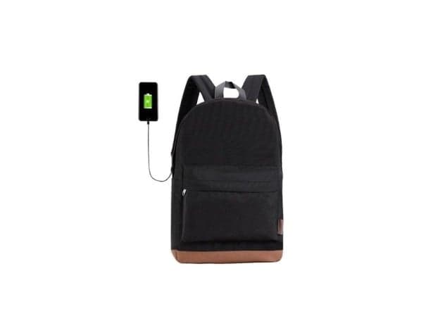 Diák hátizsák J3440 USB porttal fekete + USB port