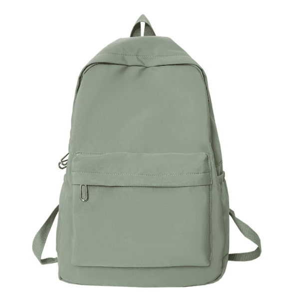 Könnyű nejlon hátizsák 38 x 28 x 11 cm Egyszerű, egyszínű dizájn Laza hátizsák minden napra Iskolába Munkába és szabadidőbe zöld
