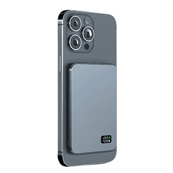 Mágneses Power Bank 10000mAh LED kijelzővel Ultravékony vezeték nélküli hordozható akkumulátor MagSafe USB-C iPhone Samsung AirPods