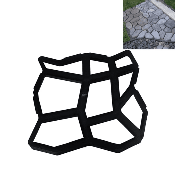 Opakovaně használható műanyag forma beton járólaphoz 35 x 35 x 3,6 cm Szabálytalan forma Kerti járdák Ösvények Járólapok