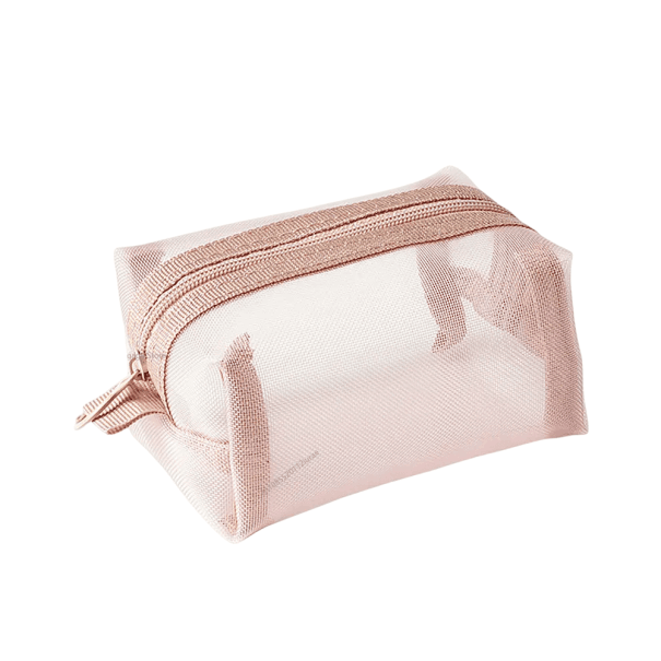 Többcélú tároló zseb 11 x 7 x 5 cm Légáteresztő mini tasak hálóból Nylon mosótáska Aprópénztárca Könnyű utazótáska cipzárral