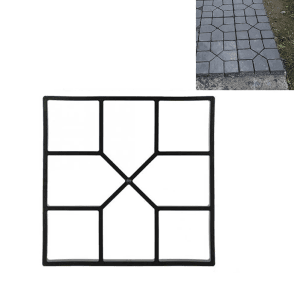 Újrahasználható műanyag térkő forma 40 x 40 cm Kerti forma beton járdákhoz Ösvények Csempék Házi készítés