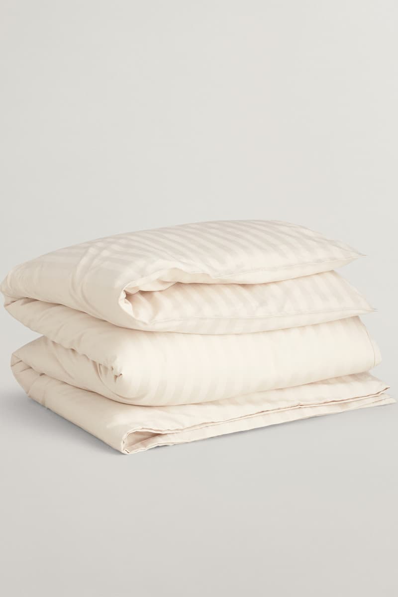 ÁGYNEMŰHUZAT GANT SATEEN STRIPES SINGLE DUVET 140x200 WHITE SAND