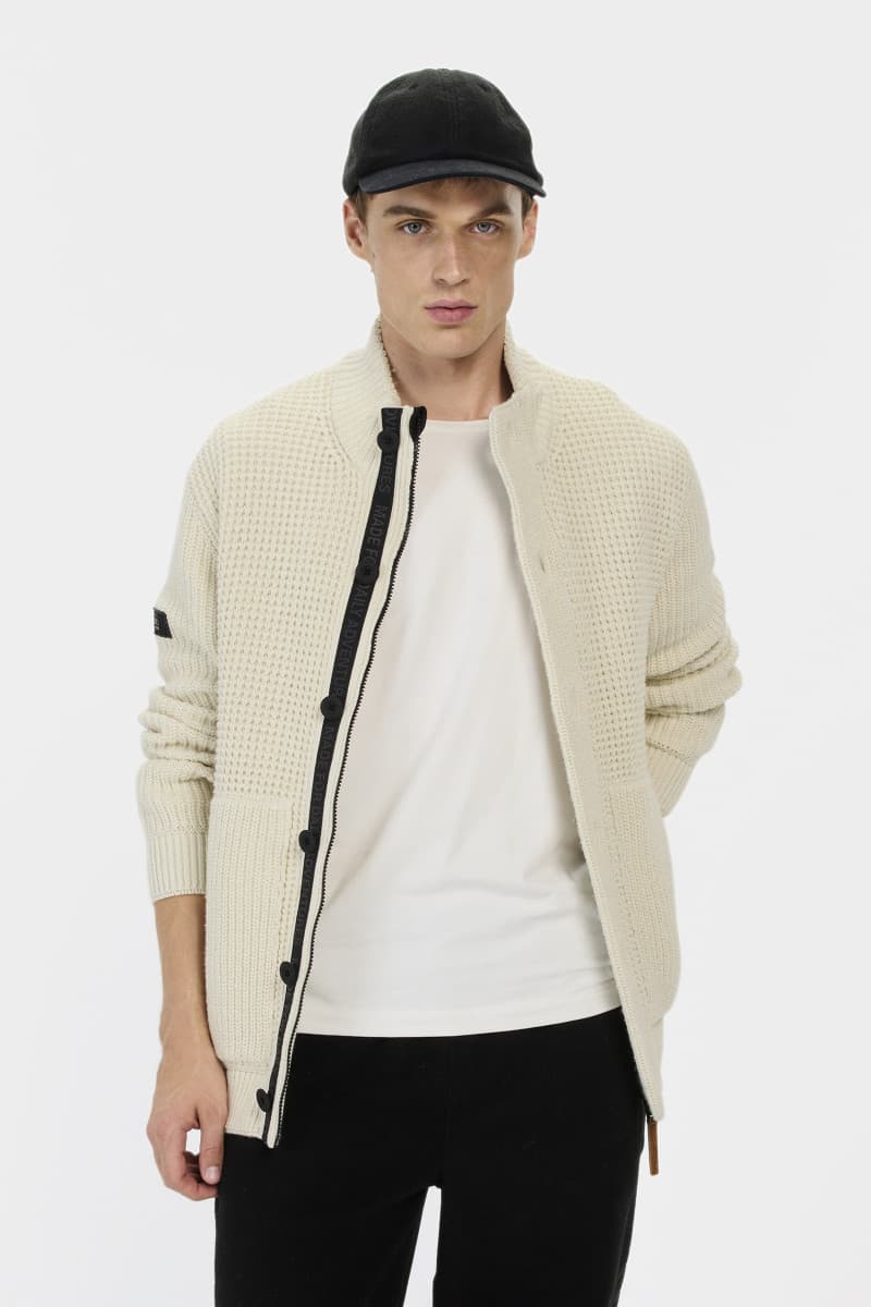Pulóver Camel Active Knitted Jacket Creme