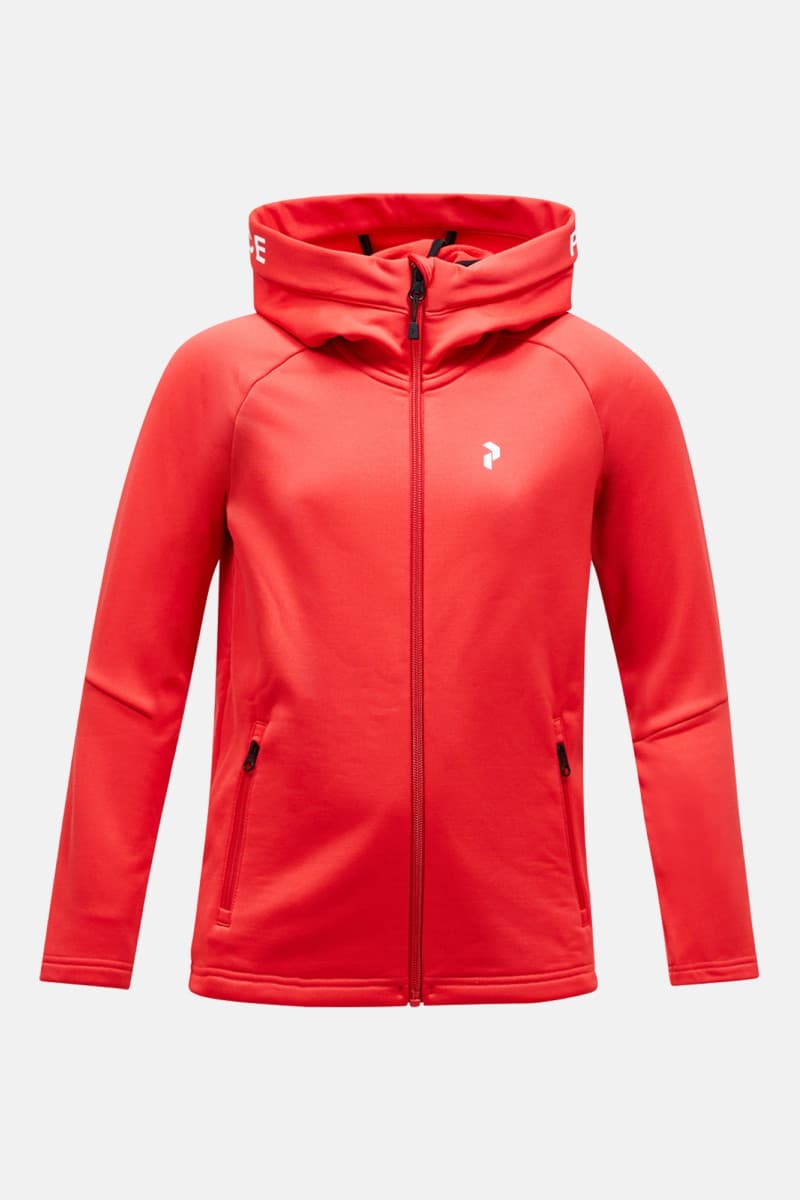 Melegítőfelső Peak Performance Jr Rider Zip Hood Brilliant Red/Black/