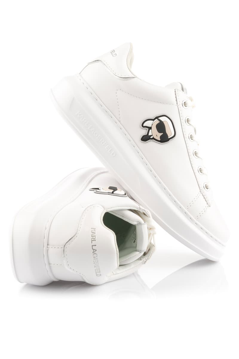 Sportcipő Karl Lagerfeld Kapri Karl Nft Lo Lace White Lthr / Mono