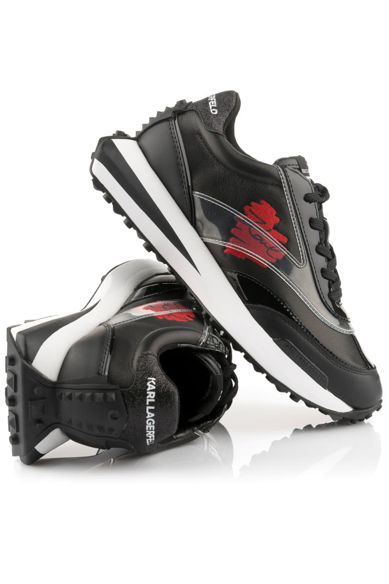 Sportcipő Karl Lagerfeld Zone Heart Of Karl Lo Lce Black Lthr & Suede W/Red