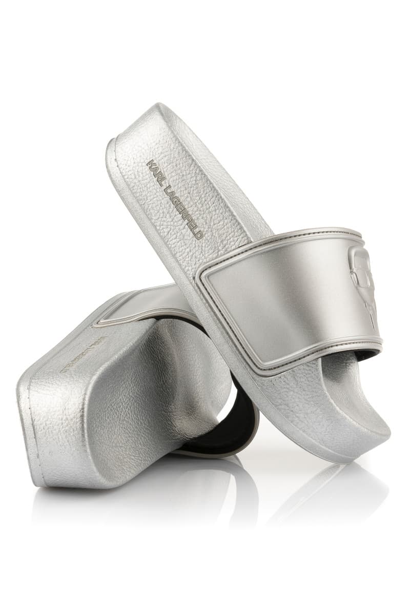 Papucs Karl Lagerfeld Kondo Maxi Karl Nft Relief Silver Rubber