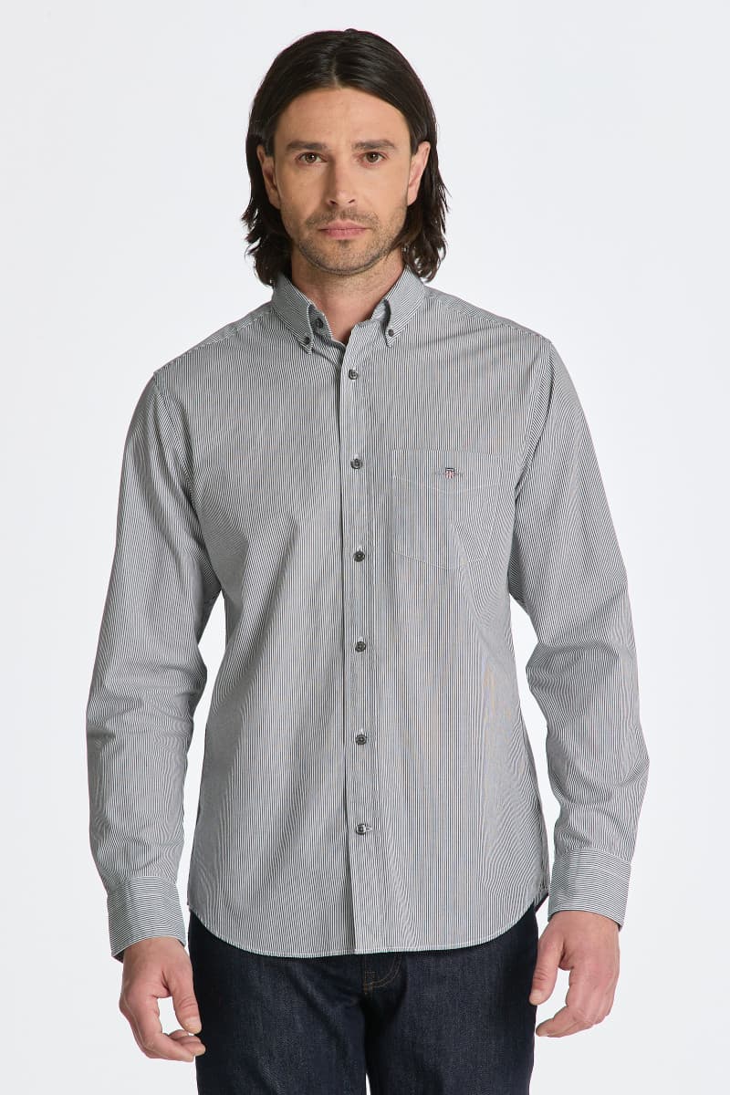 ING GANT REG CLASSIC POPLIN BANKER SHIRT BLACK