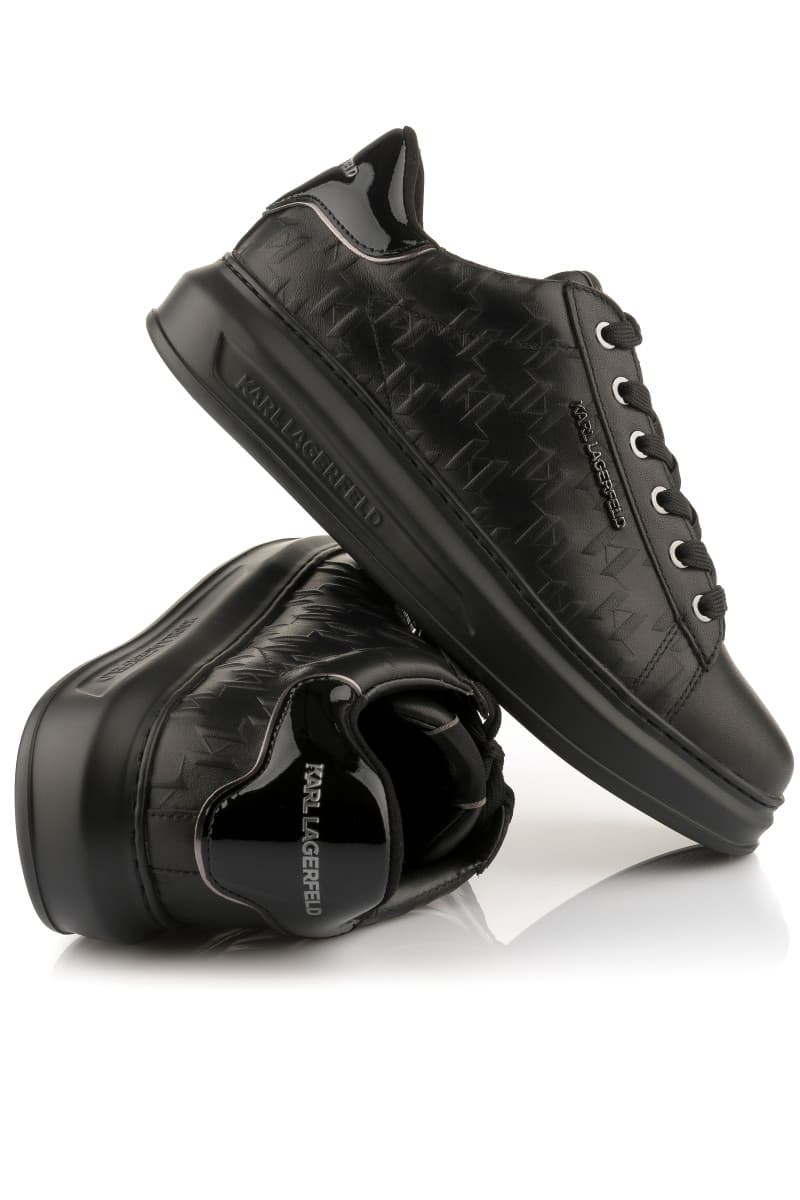 Sportcipő Karl Lagerfeld Kapri Mens Monogram Emboss Lo Black Lthr / Mono