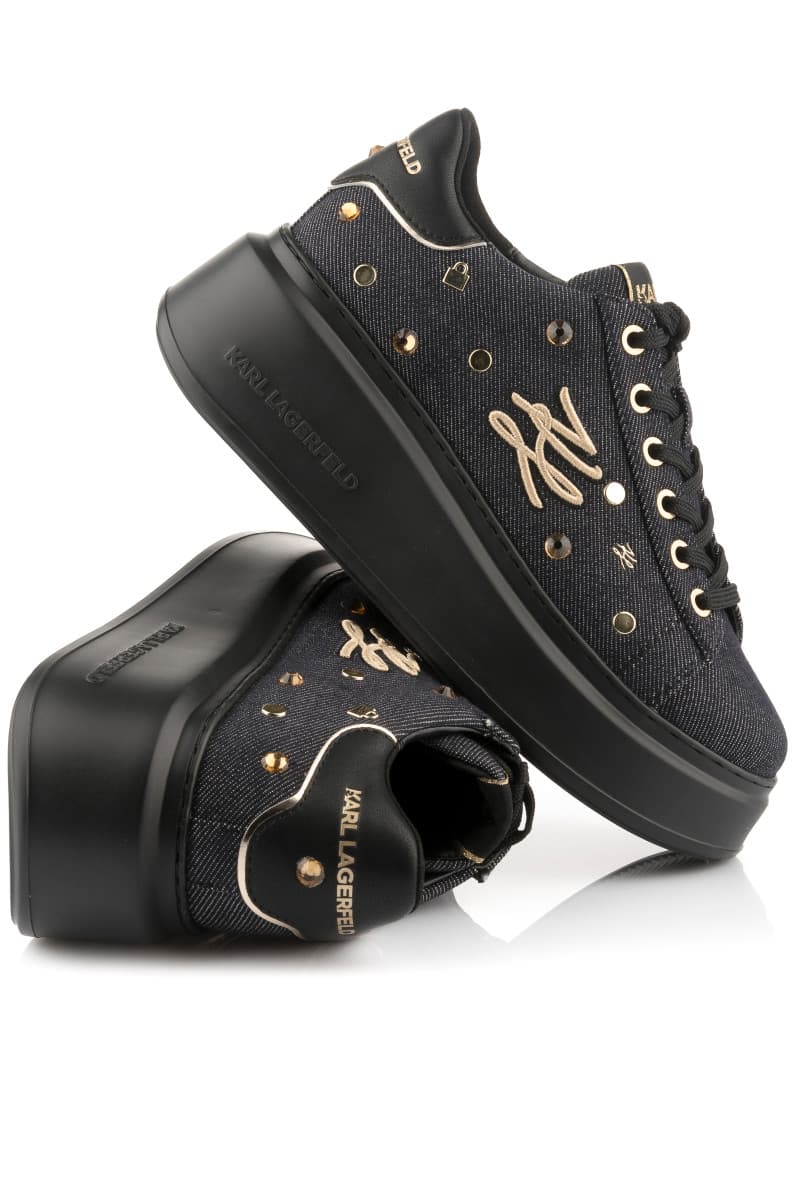 Sportcipő Karl Lagerfeld Anakapri Autograph Studs Denim W/Gold