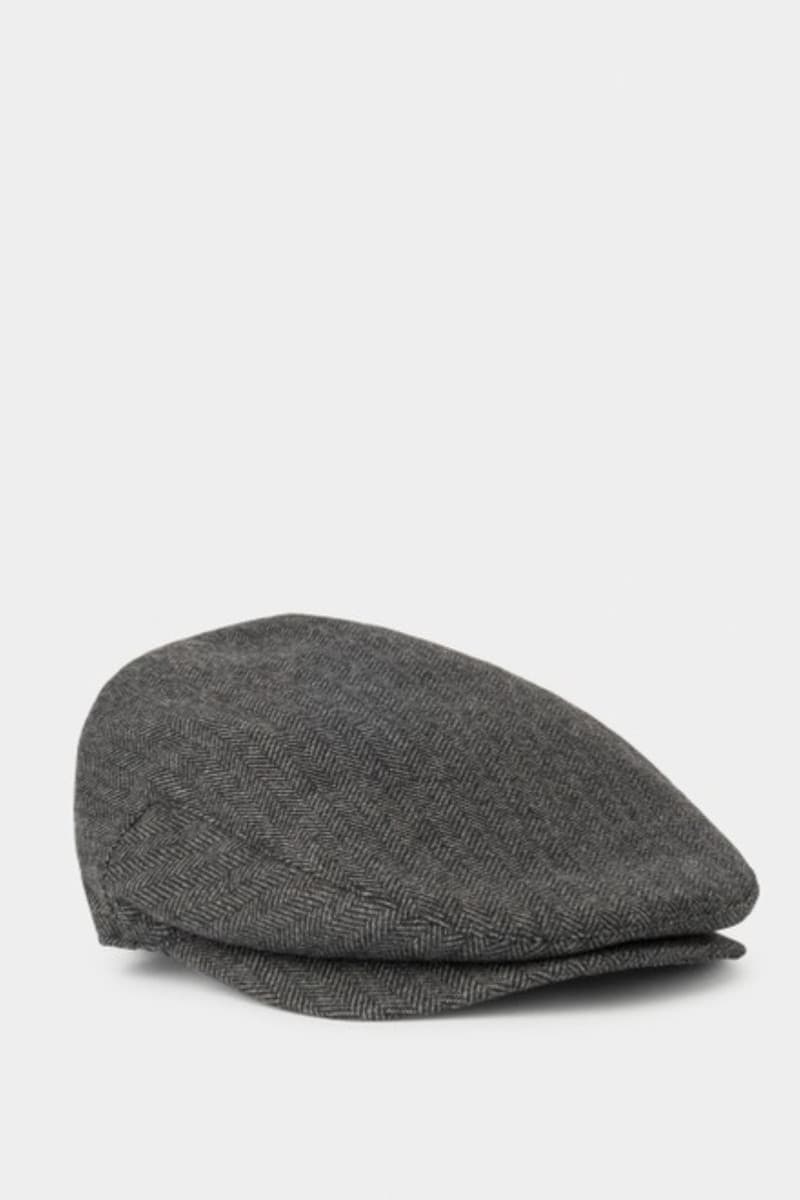 Sapka Hackett London Hrbone Flat Cap Grey