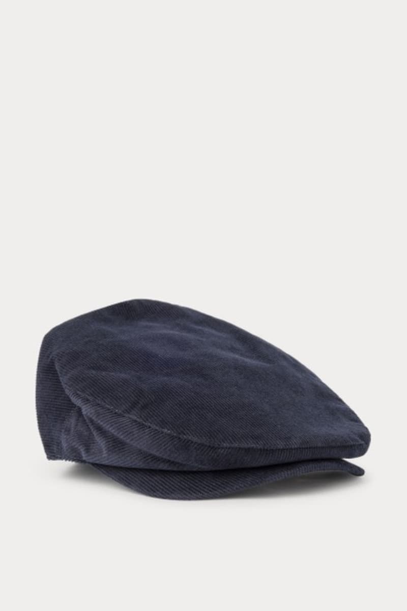 Sapka Hackett London Cord Flat Cap Navy