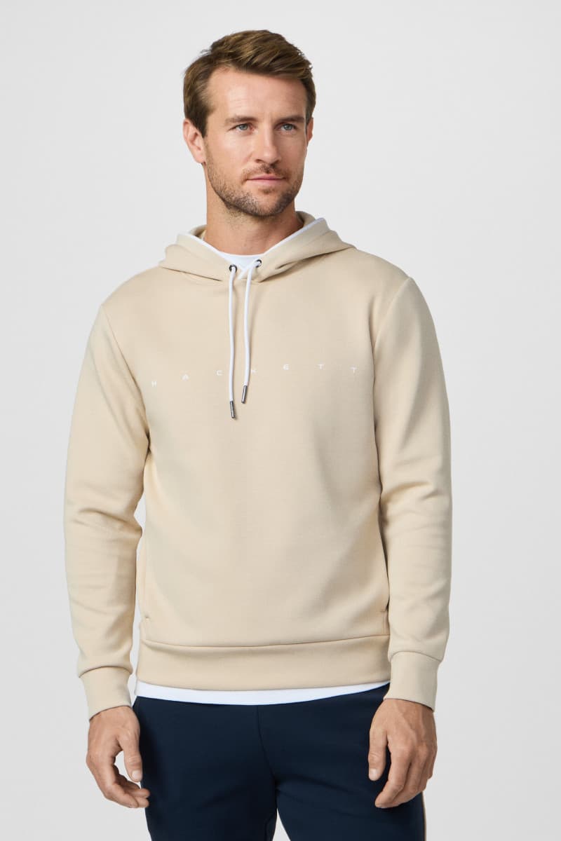 Melegítő Felső Hackett London Hs Essential Hoody Stone Beige