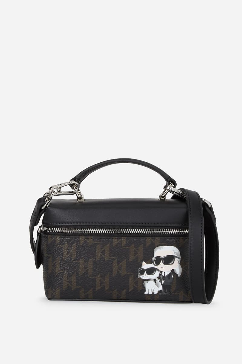 Kozmetikai Táska Karl Lagerfeld Ikon Monogram Cc Sm Vanity Cb Brown-Kl Mono