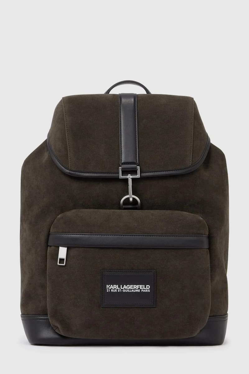 Hátizsák Karl Lagerfeld K/Traveller Faux Suede Bckpack Fudge
