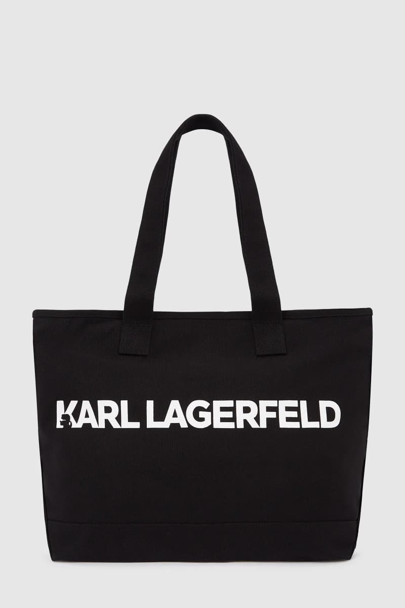 Táska Karl Lagerfeld Elongated Logo Xl Tote Black