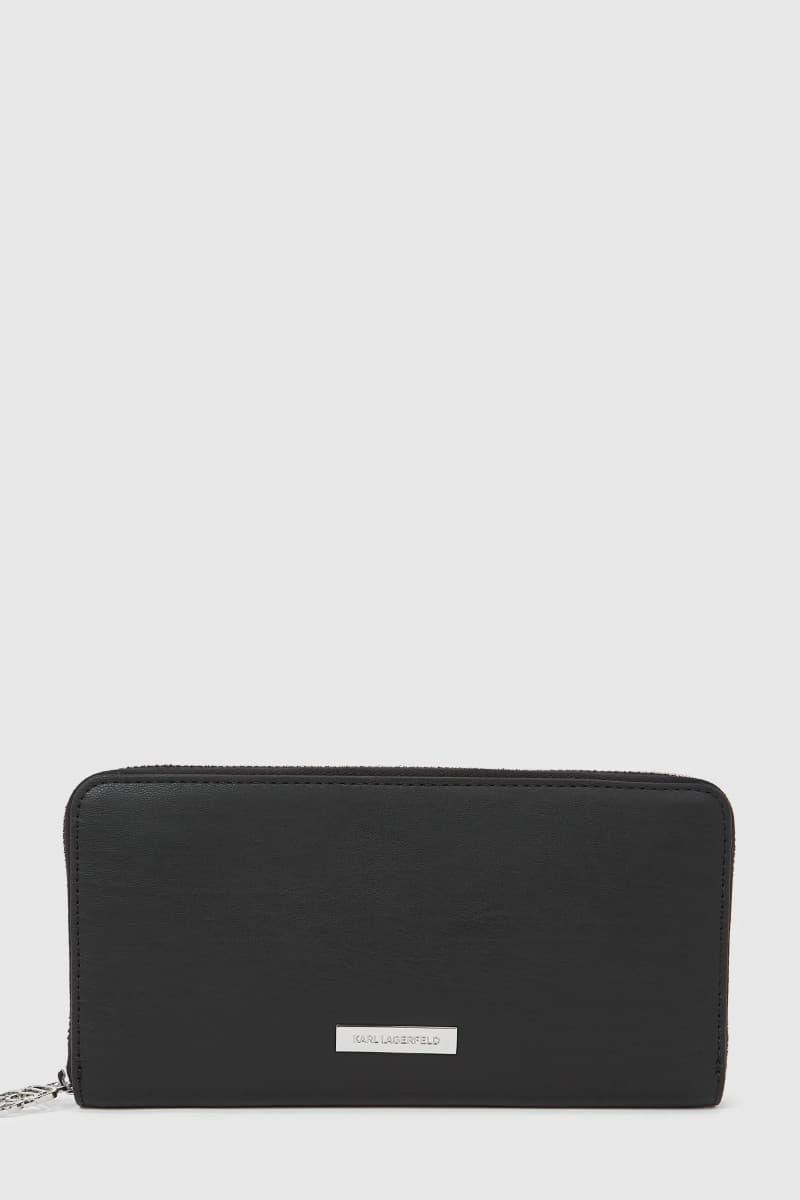 Pénztárca Karl Lagerfeld Ikon Smooth Outline Cont Wllt Black