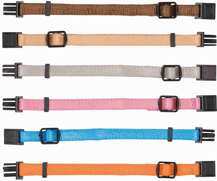 TRIXIE Kiskutya nyakörvek Junior 6 pcs M-L 22-35 cm különböző színek