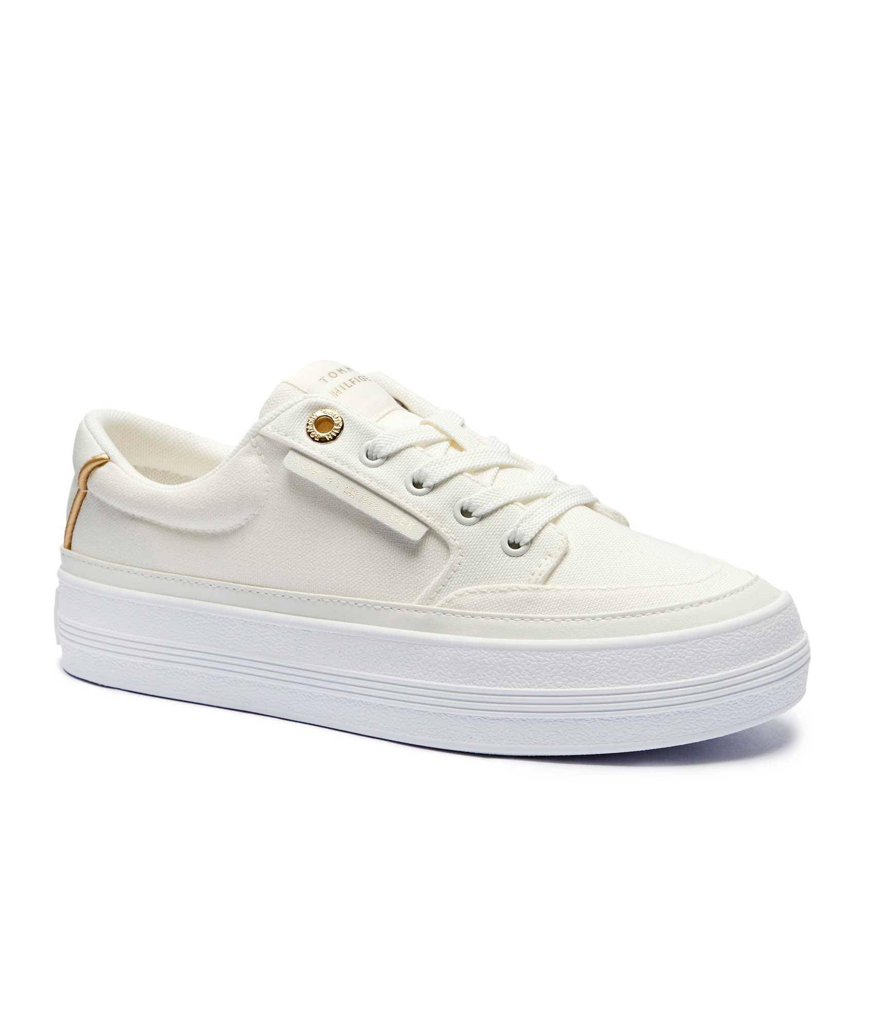 Tommy Hilfiger Sneakers tornacipő bőr hozzáadásával
