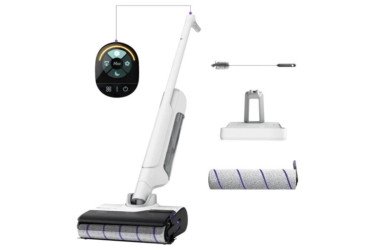 Porszívó és felmosó 2in1 Rowenta X-Clean 10 nedves és száraz porszívózáshoz GZ7540WO Fekete/Fehér