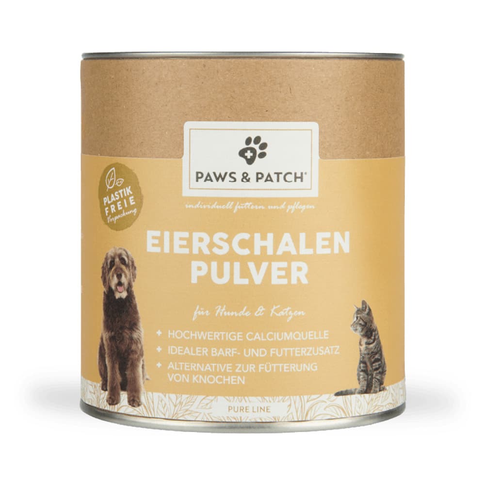 2x500g PAWS & PATCH tojáshéjpor étrend-kiegészítő kutyáknak és macskáknak