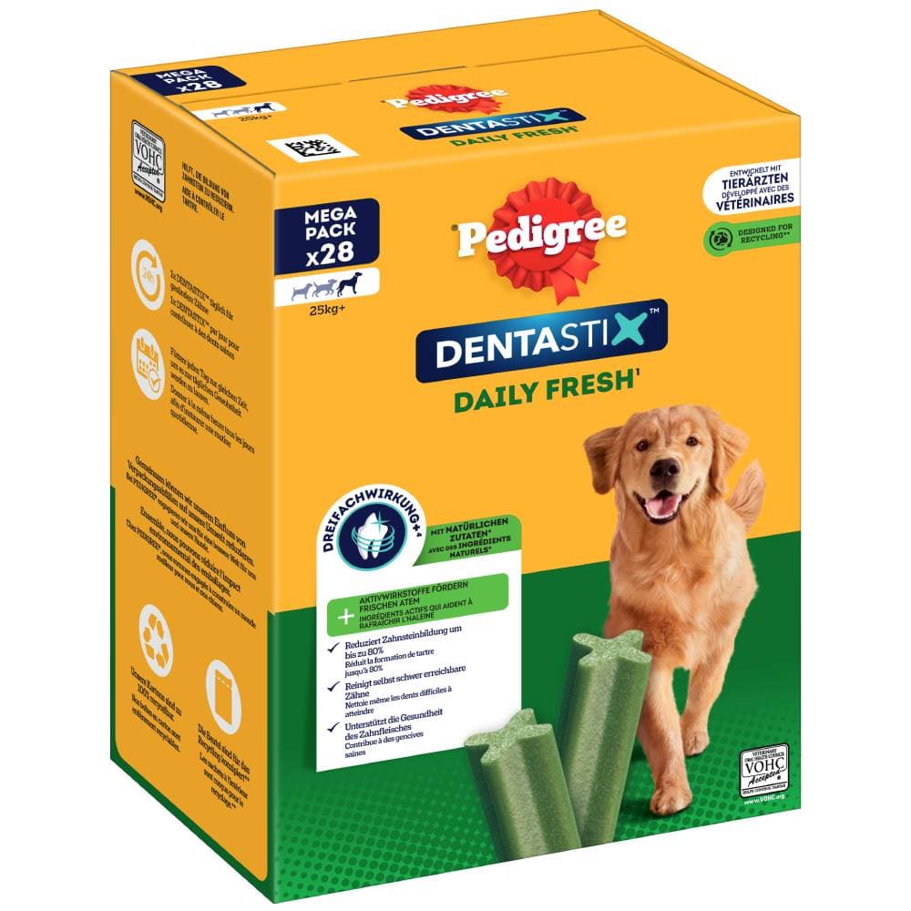 56db Pedigree Dentastix Fresh mindennapi frissesség nagy méretű kutyáknak (>25 kg)