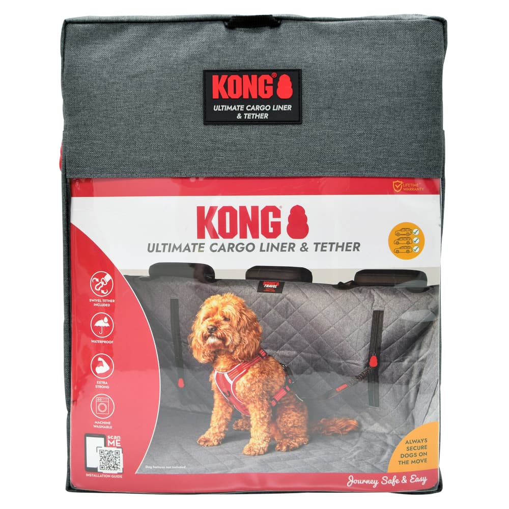 KONG Ultimate autós védőhuzat biztonsági övvel kutyáknak 33x32,5x10,5cm