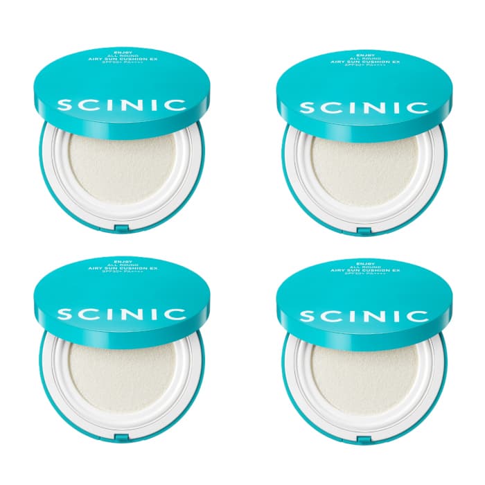 SCINIC Enjoy All Round Airy Sun Cushion EX SPF50+ PA++++ - 25g (4ea) Set